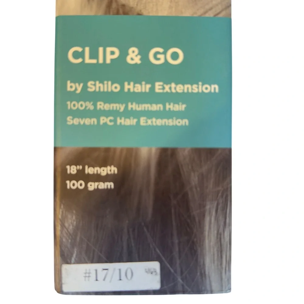 554 |‎ NEW SHE Clip & Go Remy Human Hair Clip In Extensions 18